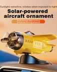 🔥Solar powered airplane shaped car ornaments