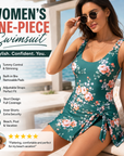 ✨ Women's Tummy Control Tie Knot Swimsuit with Skirt – Full Coverage & Built-in Bra – Summer Essential 🌊