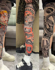 🔥Thrilling Experience Without Harm🔥Stretchy Tattoo-Print Leg Sleeve
