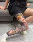 🔥Thrilling Experience Without Harm🔥Stretchy Tattoo-Print Leg Sleeve