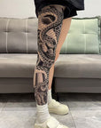 🔥Thrilling Experience Without Harm🔥Stretchy Tattoo-Print Leg Sleeve