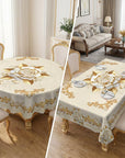 🔥Hot Sale Deals-Waterproof Gold Rose Tablecloth