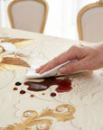 🔥Hot Sale Deals-Waterproof Gold Rose Tablecloth