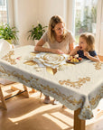 🔥Hot Sale Deals-Waterproof Gold Rose Tablecloth