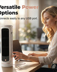 Portable USB Tower Fan with 3 Speeds