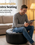 🥳2026 HOT SALE🥳💞50K+ SOLD!🏡🔊 50% OFF! High-end luxury-quality leather Versatile Round Storage Seat