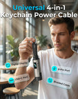🔥4-in-1 Digital Display Keychain Charging Cable