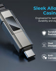 🔥4-in-1 Digital Display Keychain Charging Cable