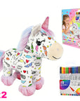 DIY Color-In Unicorn Plush Toy Kit