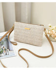 👜 LIMITED-TIME 50% OFF! 💥 Women's Woven Straw Shoulder Clutch Bag – Lightweight, Versatile, Metallic Accents ✨