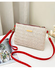 👜 LIMITED-TIME 50% OFF! 💥 Women's Woven Straw Shoulder Clutch Bag – Lightweight, Versatile, Metallic Accents ✨