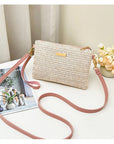 👜 LIMITED-TIME 50% OFF! 💥 Women's Woven Straw Shoulder Clutch Bag – Lightweight, Versatile, Metallic Accents ✨