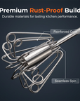 Stainless Steel Semi-Automatic Hand Egg Beater