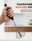 Stainless Steel Semi-Automatic Hand Egg Beater