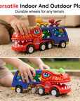 Double-Decker Dinosaur Transport Truck Toy