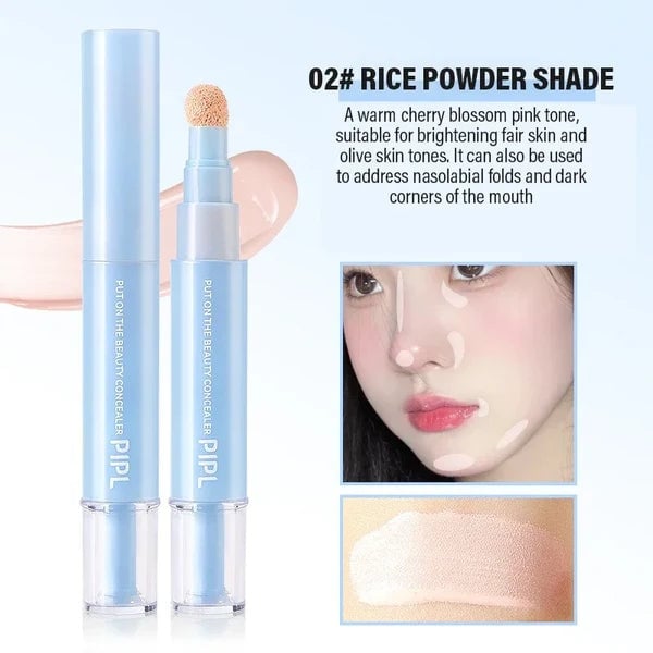 🥳LAST DAY BUY 1  GET 1 FREE!!🥳Dual Concealer Pen – Covers dark circles &amp; spots, 24hr hydration. Lightweight, no caking. Soft finish. ✨🌸