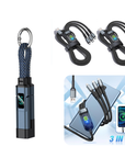 🔥4-in-1 Digital Display Keychain Charging Cable
