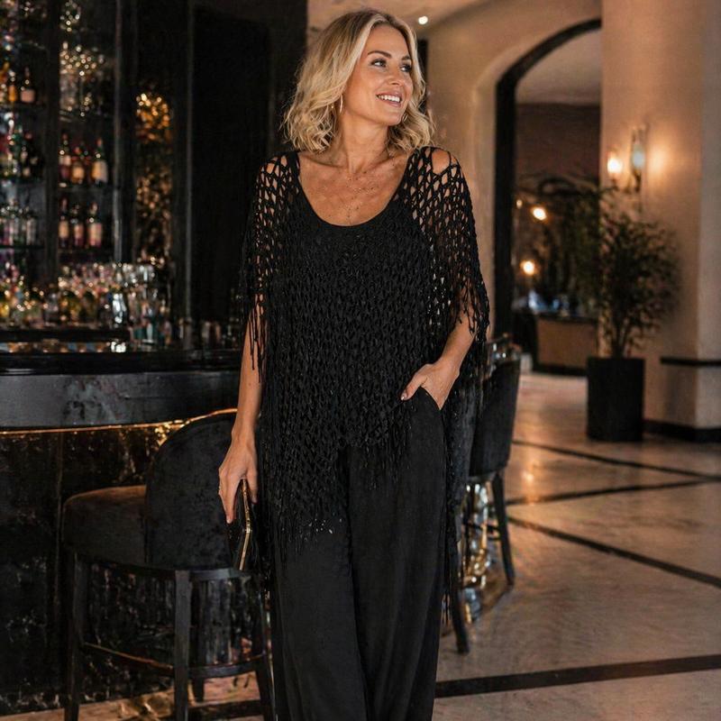 💐Summer Metallic Crochet Cover-Up – Lightweight, Flowy &amp; Effortlessly Stylish summer outfit
