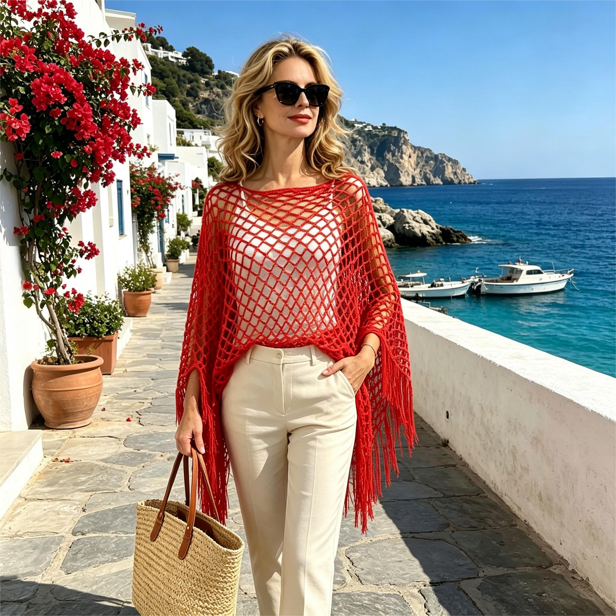 💐Summer Metallic Crochet Cover-Up – Lightweight, Flowy &amp; Effortlessly Stylish summer outfit