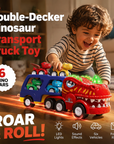 Double-Decker Dinosaur Transport Truck Toy