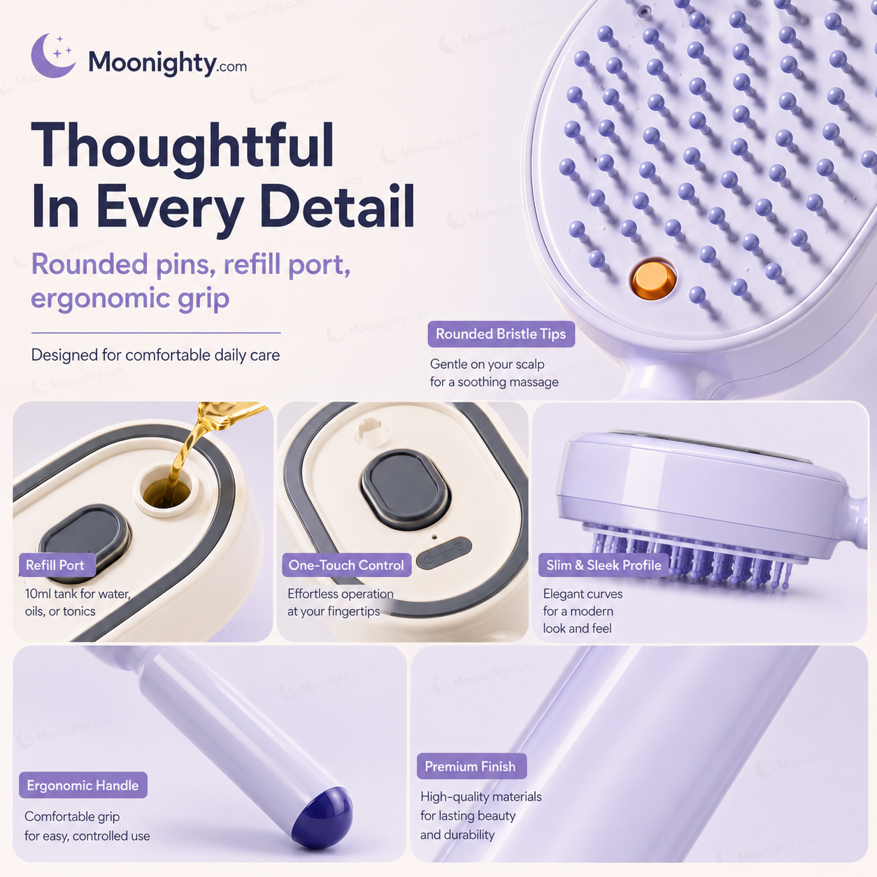 💧 Electric Spray &amp; Massage Hairbrush – soothing scalp massage, fine mist spray &amp; smooth hair care, detangling, nourishment &amp; relaxation ✨