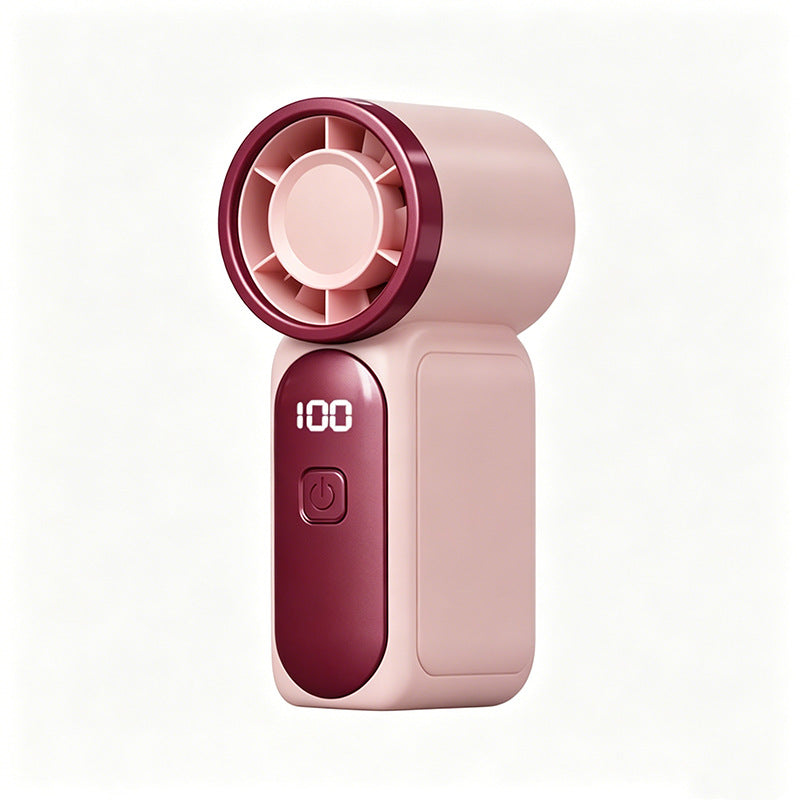 Mini Handheld Fan with LED Display –👍5-Speed Turbo Pocket size Fan.✨USB Rechargeable, High-Speed Cooling for Travel &amp; Makeup. Perfect  Gift.  Portable Refrigeration