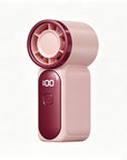 Mini Handheld Fan with LED Display –👍5-Speed Turbo Pocket size Fan.✨USB Rechargeable, High-Speed Cooling for Travel & Makeup. Perfect  Gift.  Portable Refrigeration