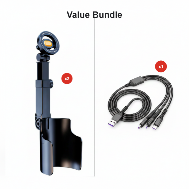 Car Cup Holder Phone Mount – 360° Adjustable, Strong N52 Magnet, One-Hand Operation, Fits All Phones, Stable Magnetic &amp; Clamp Models for Safe Driving