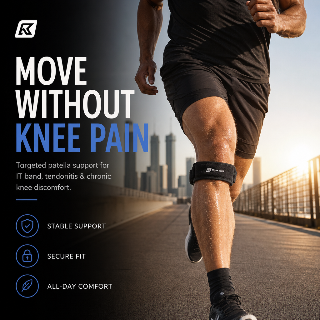 🥳2026 HOT SALE🥳💞50K+ SOLD!🦵💪 50% OFF! Sports Patella Brace – Adjustable strap, breathable neoprene. Relieves knee pain, stabilises patella. Run &amp; gym without pain! 🏃‍♂️✨