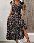 Flowy V-Neck Floral Maxi Dress
