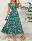 Flowy V-Neck Floral Maxi Dress