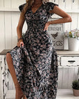 Flowy V-Neck Floral Maxi Dress