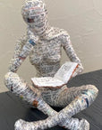 Modern Reading Woman Statue