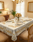 🔥Hot Sale Deals-Waterproof Gold Rose Tablecloth