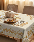 🔥Hot Sale Deals-Waterproof Gold Rose Tablecloth