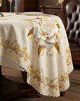 🔥Hot Sale Deals-Waterproof Gold Rose Tablecloth