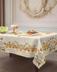 🔥Hot Sale Deals-Waterproof Gold Rose Tablecloth