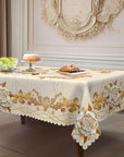 🔥Hot Sale Deals-Waterproof Gold Rose Tablecloth