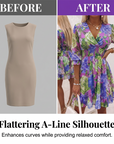 Floral V-Neck A-Line Dress – Smocked Waist, Ruffled Hem, Summer Ready 🌸