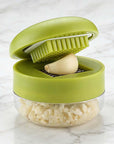 Mini Garlic Chopper and Press with Container