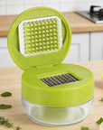 Mini Garlic Chopper and Press with Container