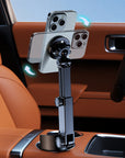 Car Cup Holder Phone Mount – 360° Adjustable, Strong N52 Magnet, One-Hand Operation, Fits All Phones, Stable Magnetic & Clamp Models for Safe Driving