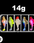 5-Piece T-Tail Soft Lure Set with Box