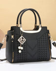 👜 LIMITED-TIME 50% OFF! ✨ Women's V-Stitched Satchel – Gold Hardware, Multi-Compartment, Top-Handle 🌸