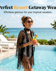💐Summer Metallic Crochet Cover-Up – Lightweight, Flowy & Effortlessly Stylish summer outfit