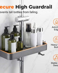 Drill-Free Shower Caddy Shelf for Slide Bar