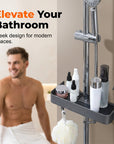 Drill-Free Shower Caddy Shelf for Slide Bar