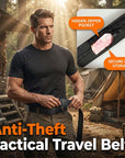 Tactical Travel Belt with Hidden Money Pocket