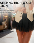 🌸Chic Pleated Lace Trim Mini Skirt
