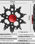 Fingertip Gyro Multifunctional Snowflake Wrench